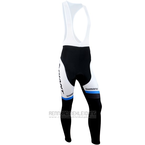 2014 Fahrradbekleidung Giant Shimano Shwarz und Wei Trikot Langarm und Tragerhose